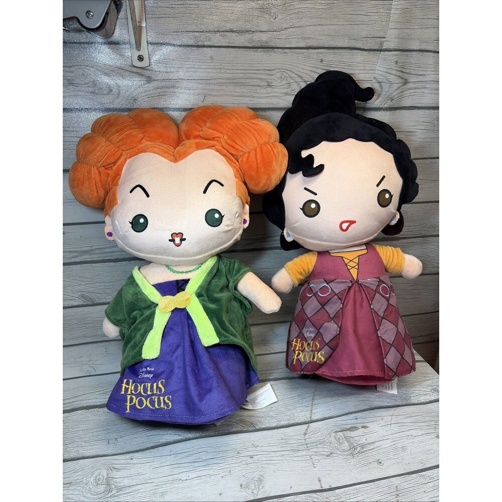 Disney's Hocus Pocus Sanderson Sisters 18" Plush Halloween Door Greeters Set 2